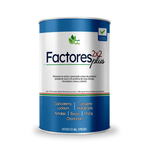 Factores 2X2 Plus x 1 unidad