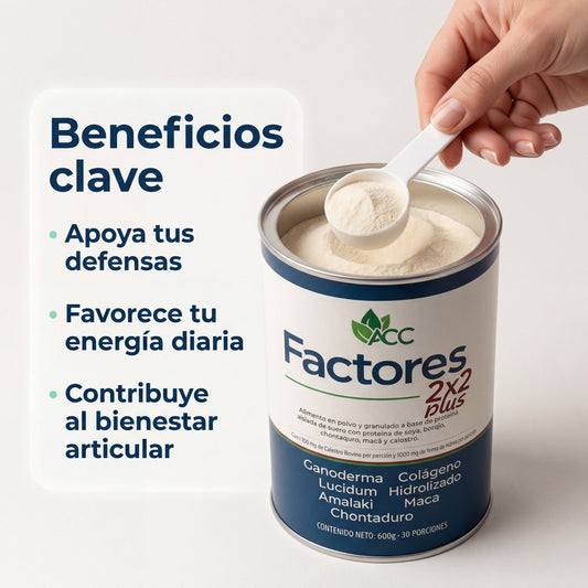 Factores 2X2 Plus x 1 unidad